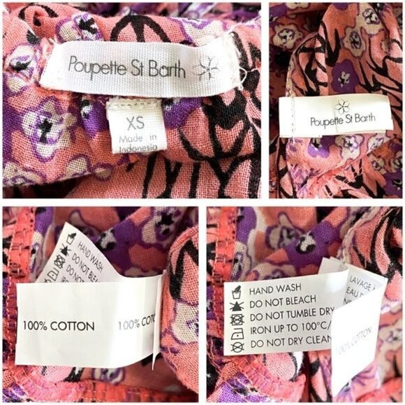 Poupette‎ St Barth dress, Pink Cold Shoulder Criss Cross Back A line Mini dress - Picture 4 of 14